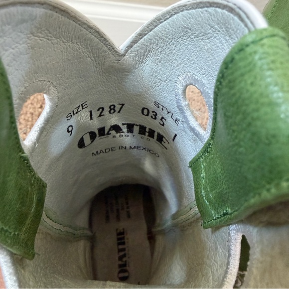 Olathe Boot Co. Youth Kids Green and Brown Boots Sz 9 - Picture 8 of 14